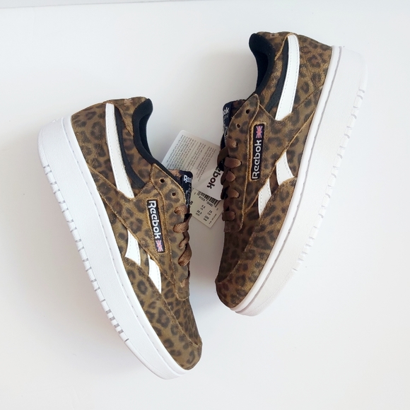reebok trainers with leopard print
